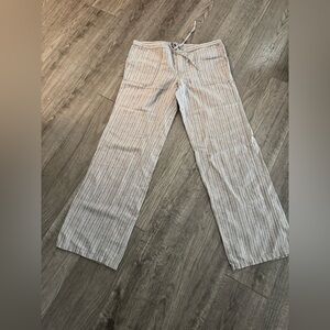 Victoria's Secret Striped Gray Pants with drawstring  size 2